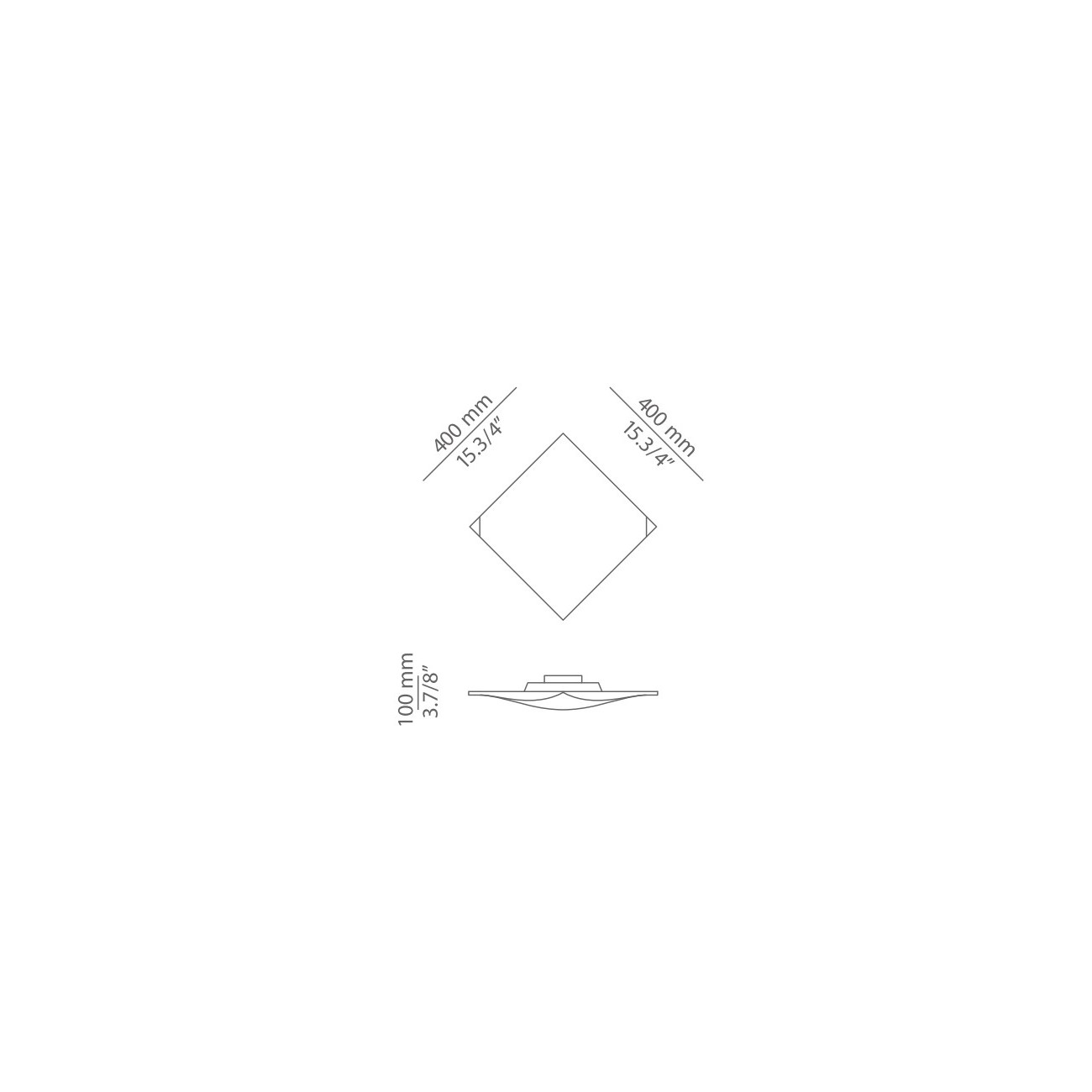 Estiluz Bent Lampada da Soffitto