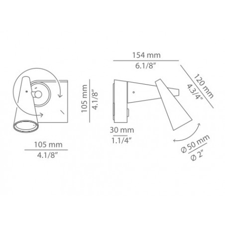 Estiluz CORNET Wall Lamp