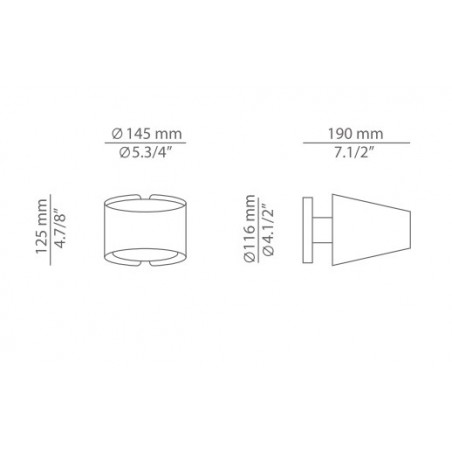 Estiluz MIKONOS Lampada da parete