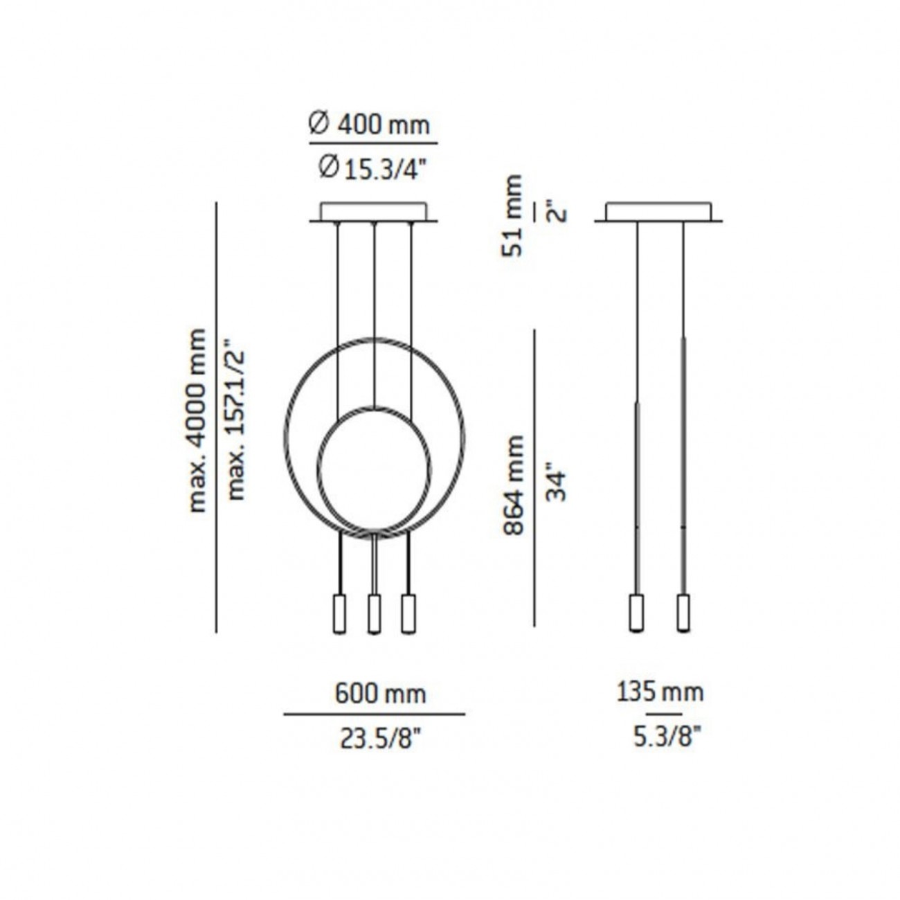 Estiluz REVOLTA Lampada a sospensione