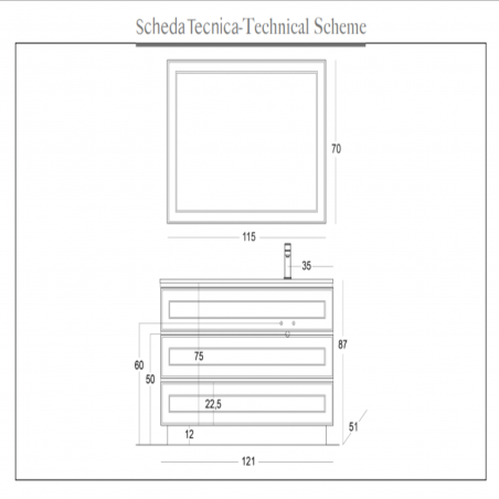 Gaia Mobile bagno Autoscatto