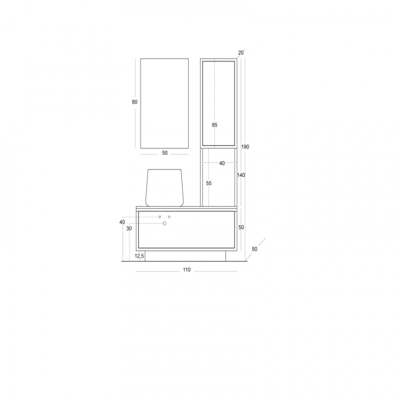 Gaia Mobile bagno Metrò
