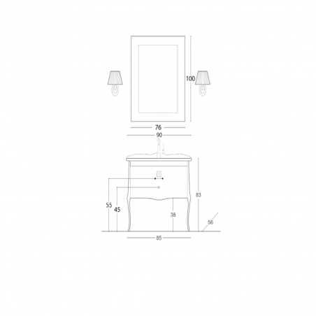 Gaia Mobile bagno AURA