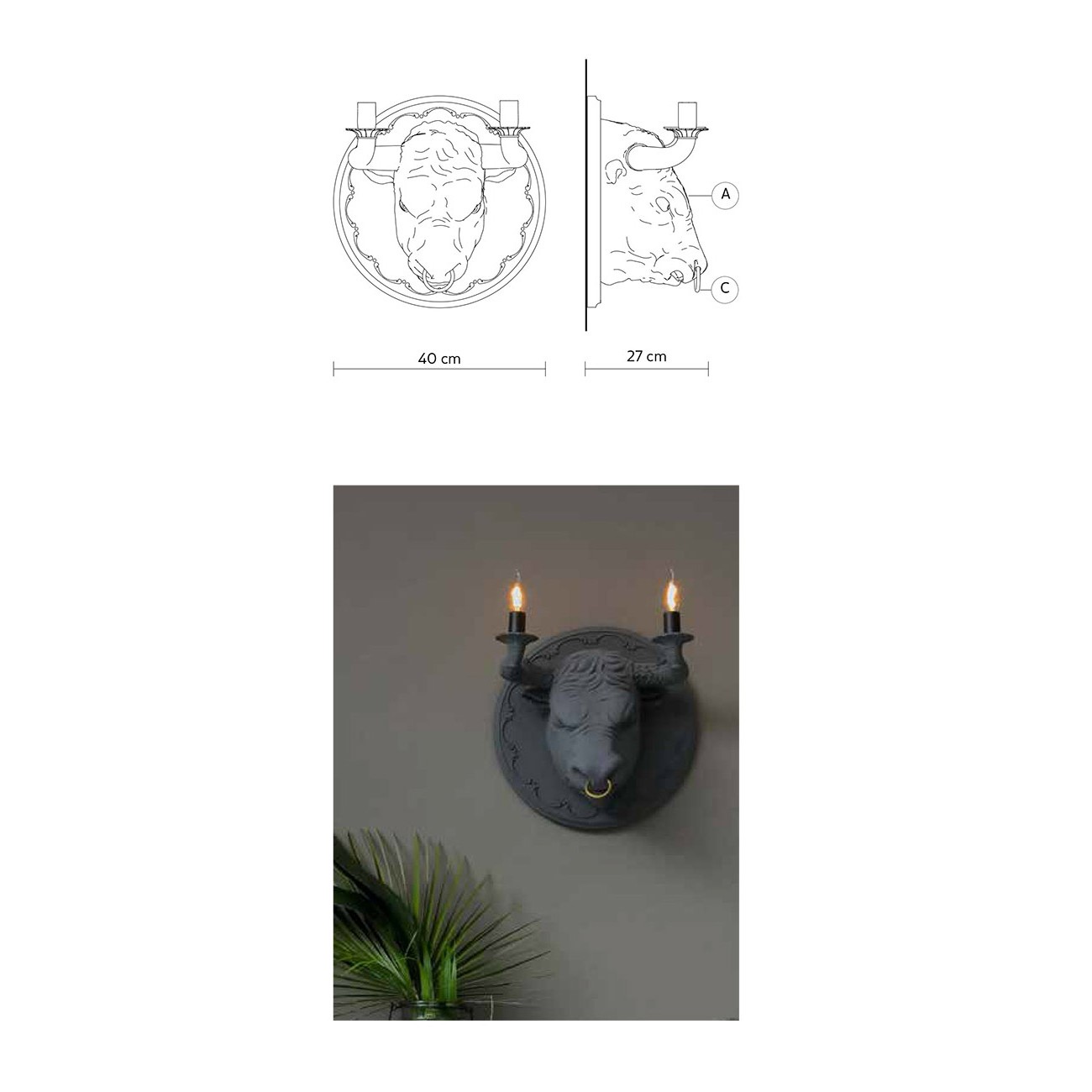 Karman Corrado Lampada da parete