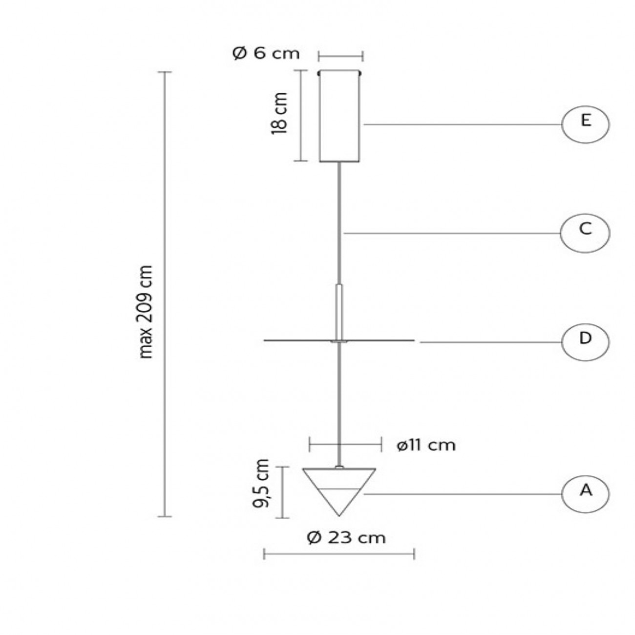 Karman Stralunata Lampada a sospensione