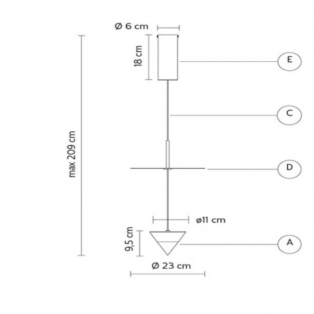 Karman Stralunata Lampada a sospensione