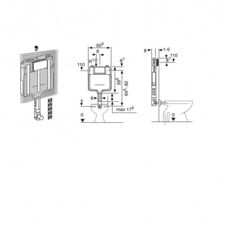 Cassetta incasso Geberit Sigma 8