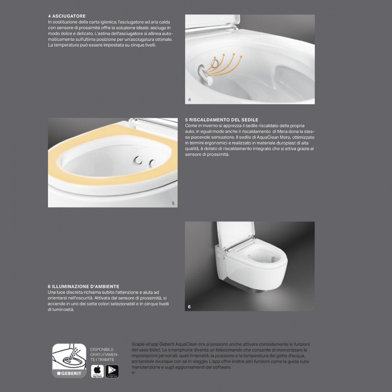 Geberit AquaClean Mera WC/bidet sospeso