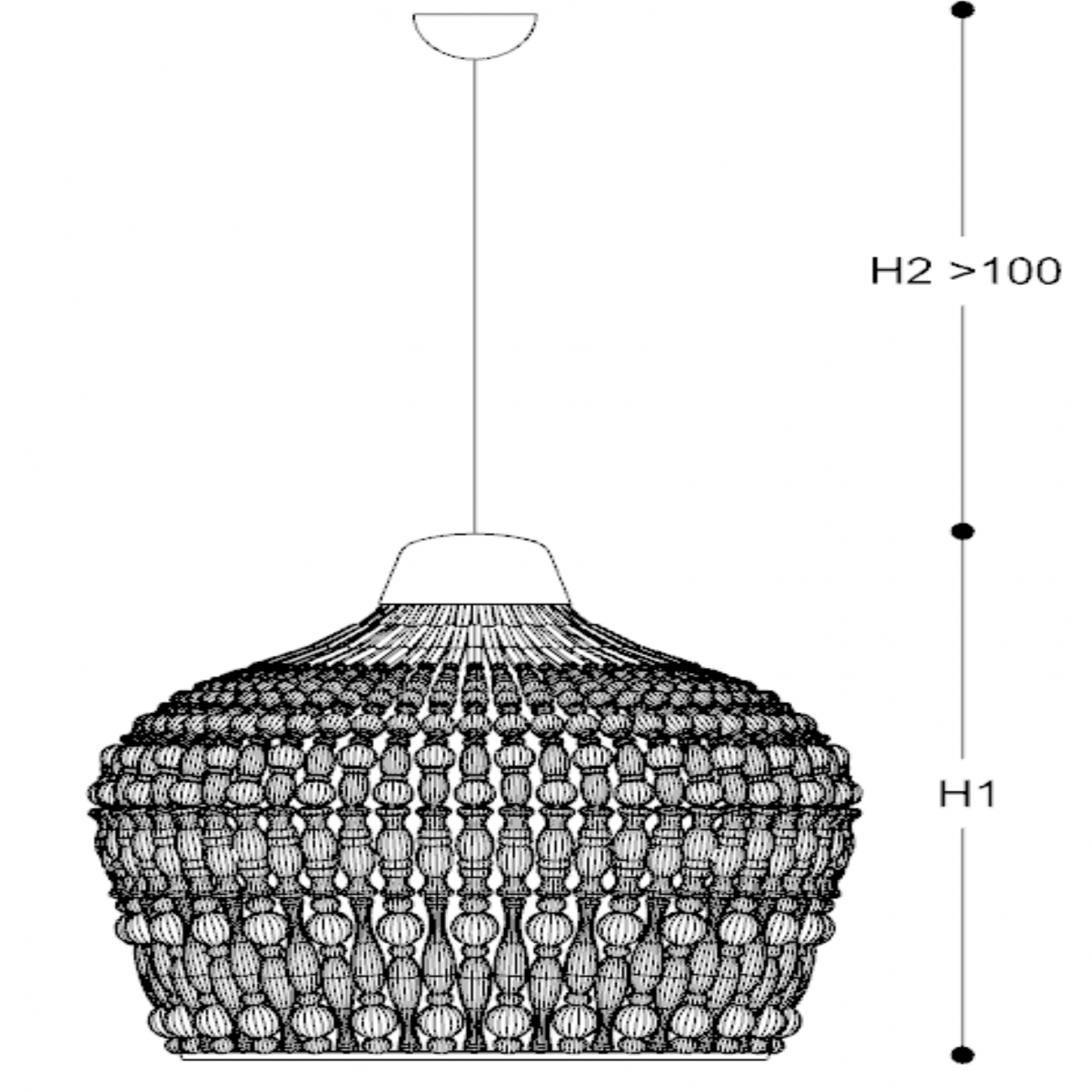 Italamp 491Crowns Lampada a sospensione