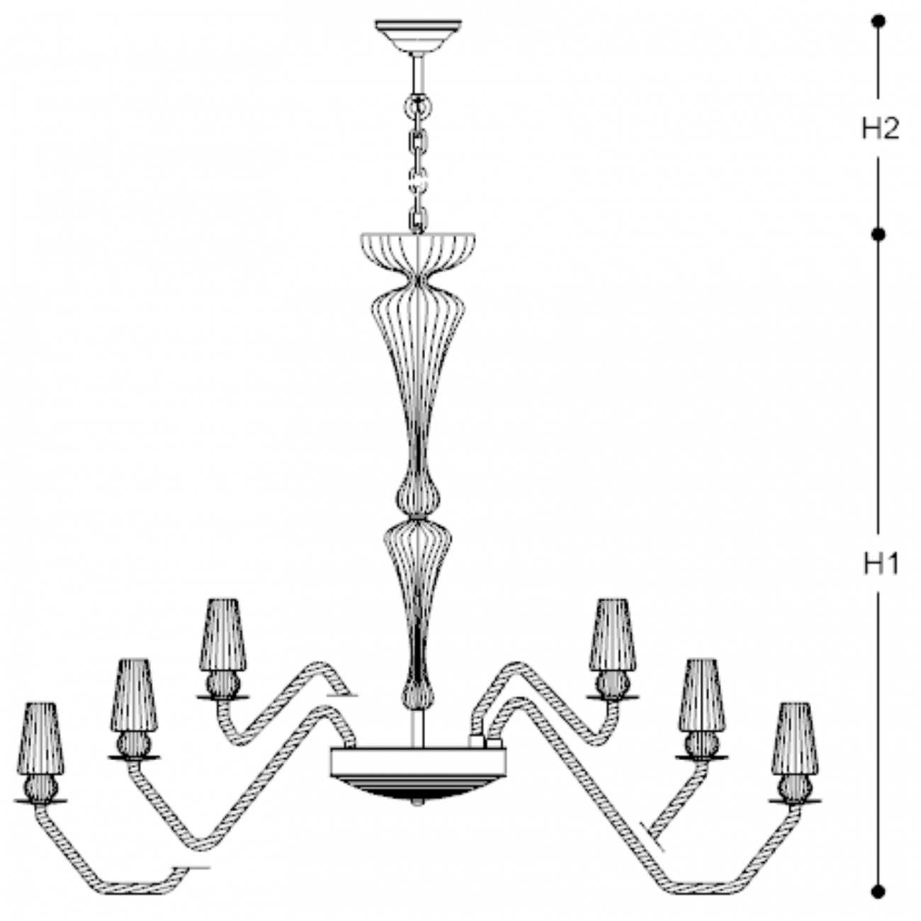 Italamp 2421 Albatros Lampada a sospensione