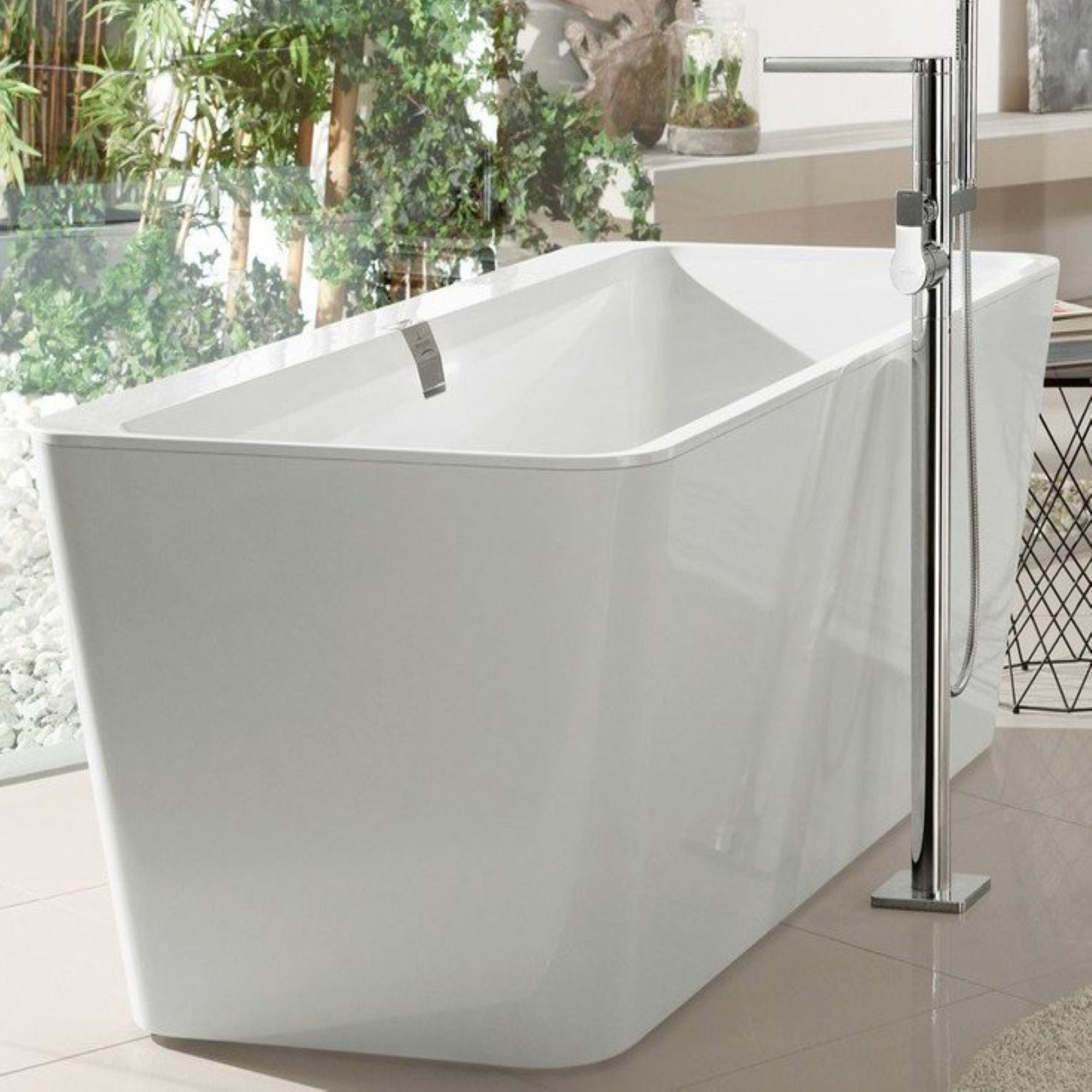 Allerlei soorten Nieuw maanjaar Draaien Villeroy & Boch SQUARO EDGE 12 acrylic Bathtub