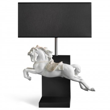 Lladró Cavallo in pirouette Lampada da tavolo