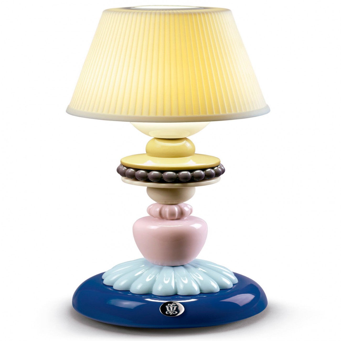 Lladró Sunflower Firefly Table Lamp. Blue