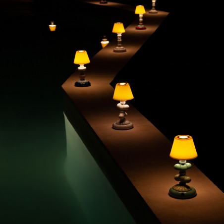 Lladró Sunflower Firefly Table Lamp. Blue