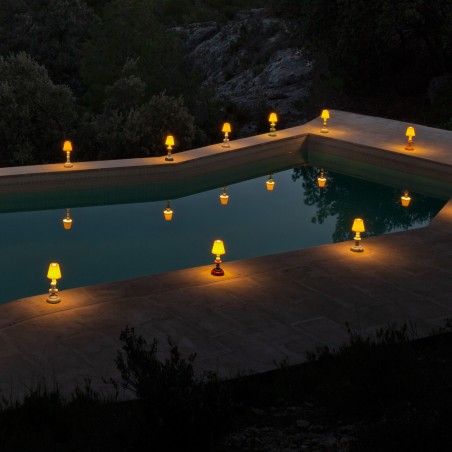 Lladró Firefly Sunflower. Blu Lampada da tavolo