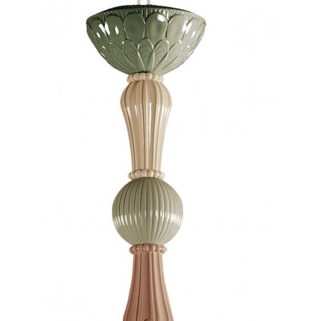 Lladró Ivy and Seed 16 Lights Chandelier. Medium Flat Model. Spices