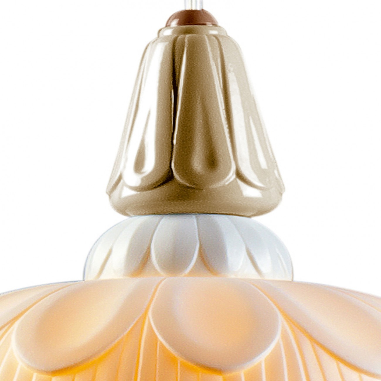 Lladró Ivy and Seed Single Ceiling Lamp.