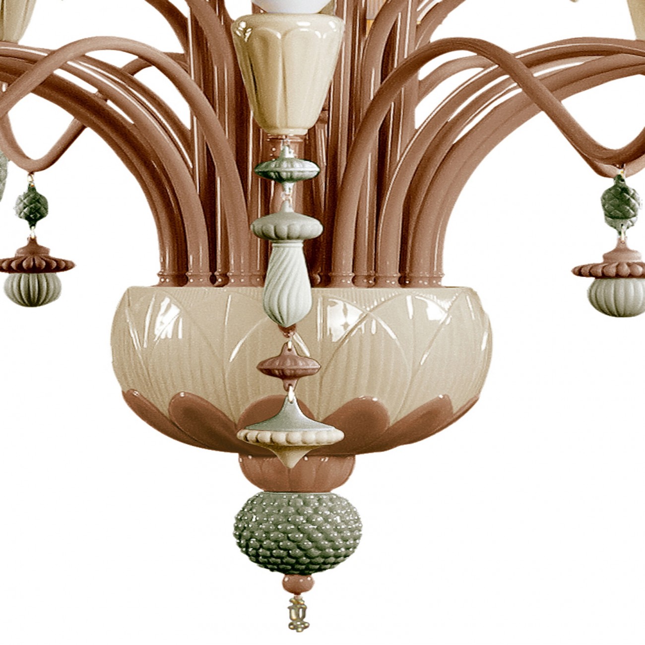 Lladró Ivy e Seed 32 luci grande spezie Chandelier