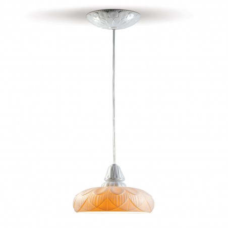 Lladró Ivy and Seed Single Ceiling Lamp. Golden Luster