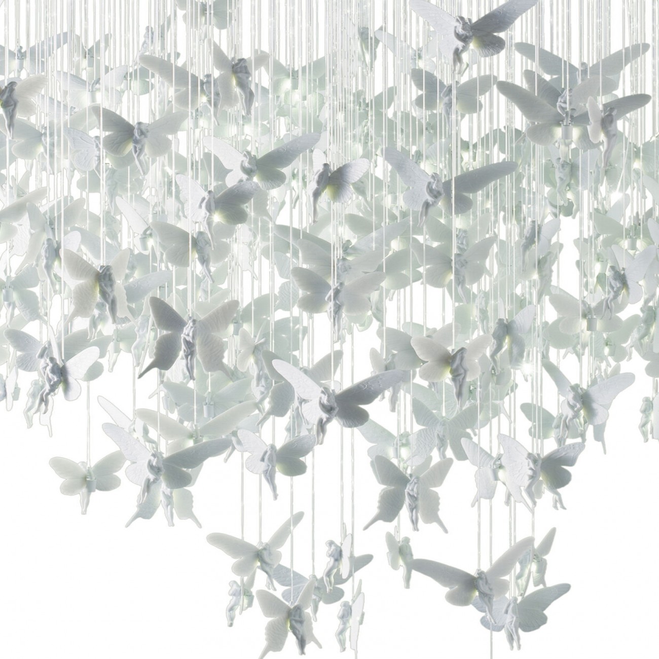 Lladró Niagara White Chandelier