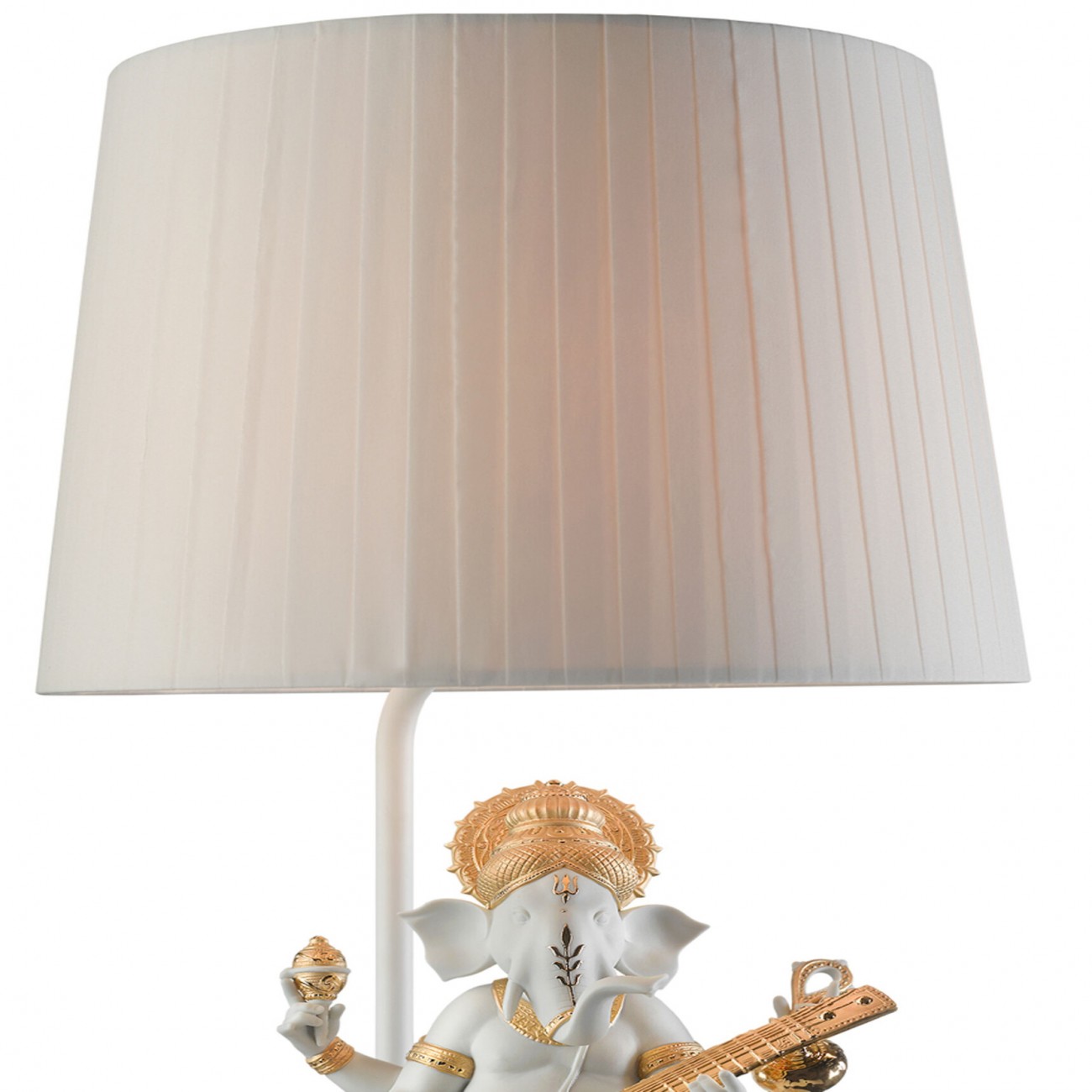 Lladró Ganesha con veena oro Lampada da tavolo