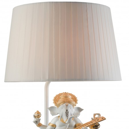Lladró Ganesha con veena oro Lampada da tavolo
