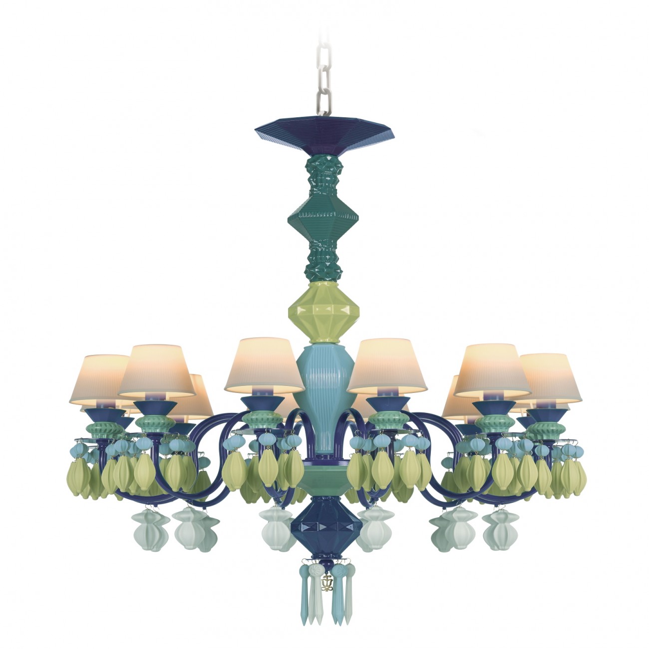 Lladró Belle de Nuit 12 luci Chandelier