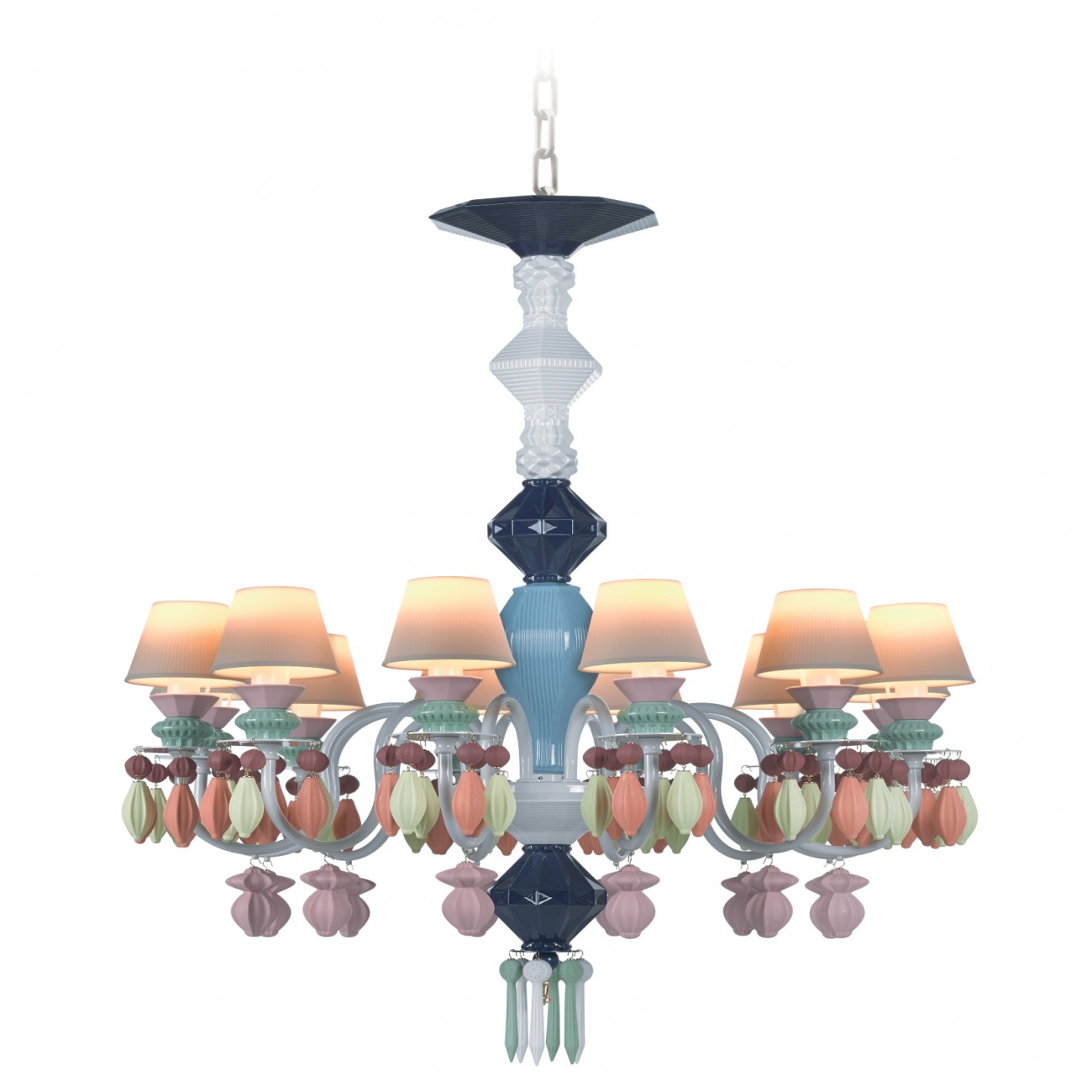 Lladró Belle de Nuit 12 luci Chandelier