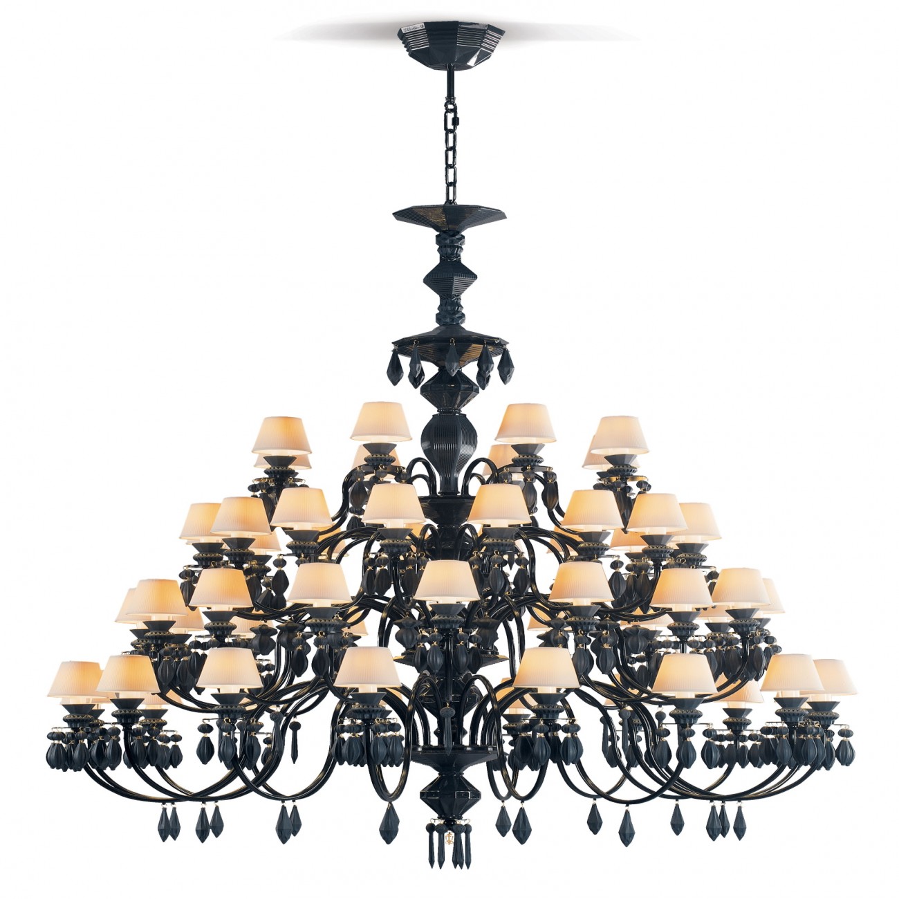 Lladró Belle de Nuit 56 Lights Chandelier.