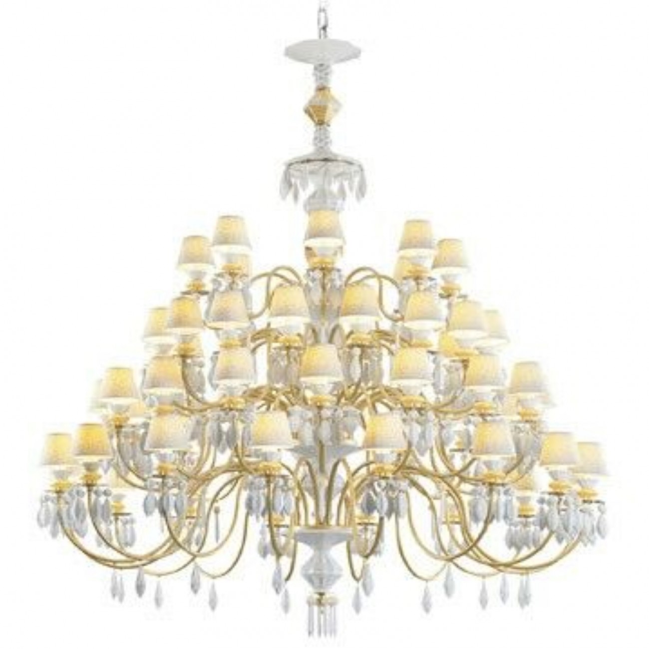 Lladró Belle de Nuit 56 Lights Chandelier.