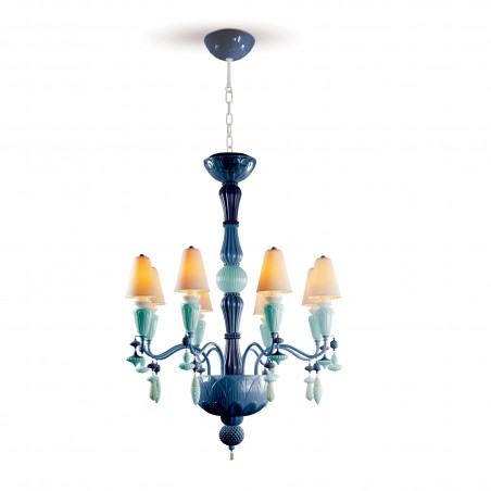 Lladró Ivy and Seed 8 Lights Chandelier