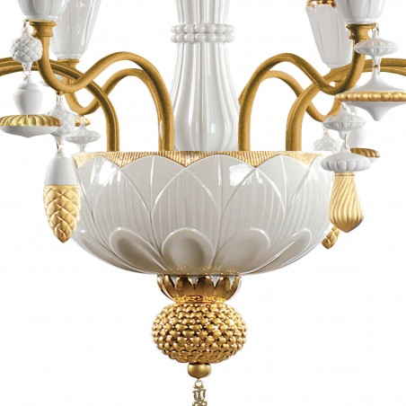 Lladró Ivy and Seed 8 Lights Chandelier