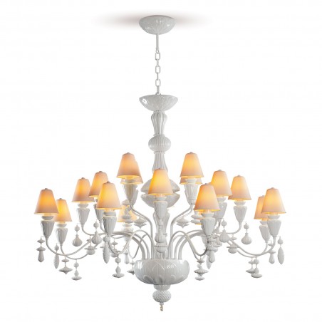 Lladró Ivy and Seed 20 Lights Chandelier. Medium Model