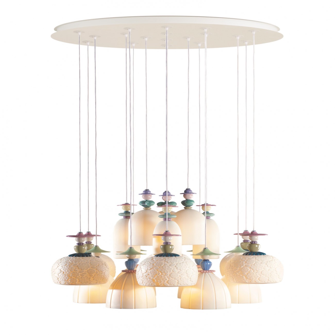 Lladró Mademoiselle Dansant sur le sable 18 lumières Chandelier