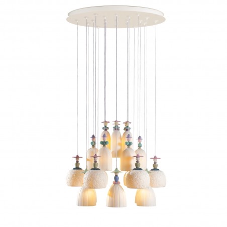 Lladró Mademoiselle 24 Lights Strolling through Blossoms Chandelier