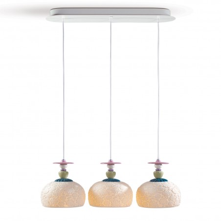 Lladró Mademoiselle Lineal Canopy 3 Lights Gazing at The Ocean Ceiling Lamp