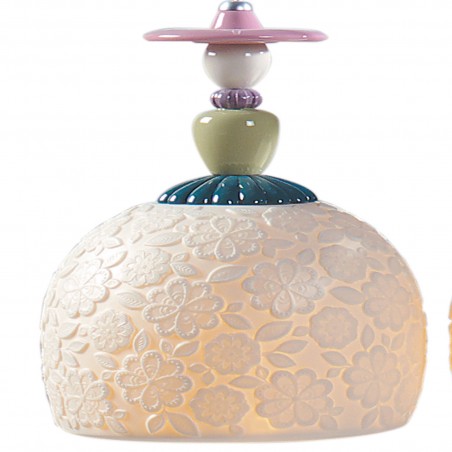 Lladró Mademoiselle Lustre Composition linéaire 3 lumières Contemplant locéan