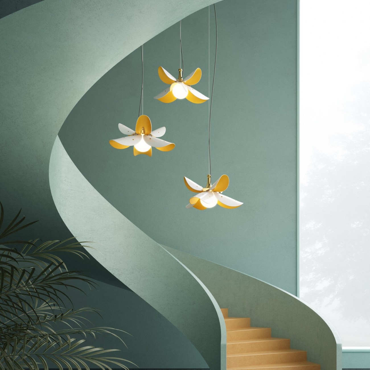 Lladró Blossom Hanging Lamp