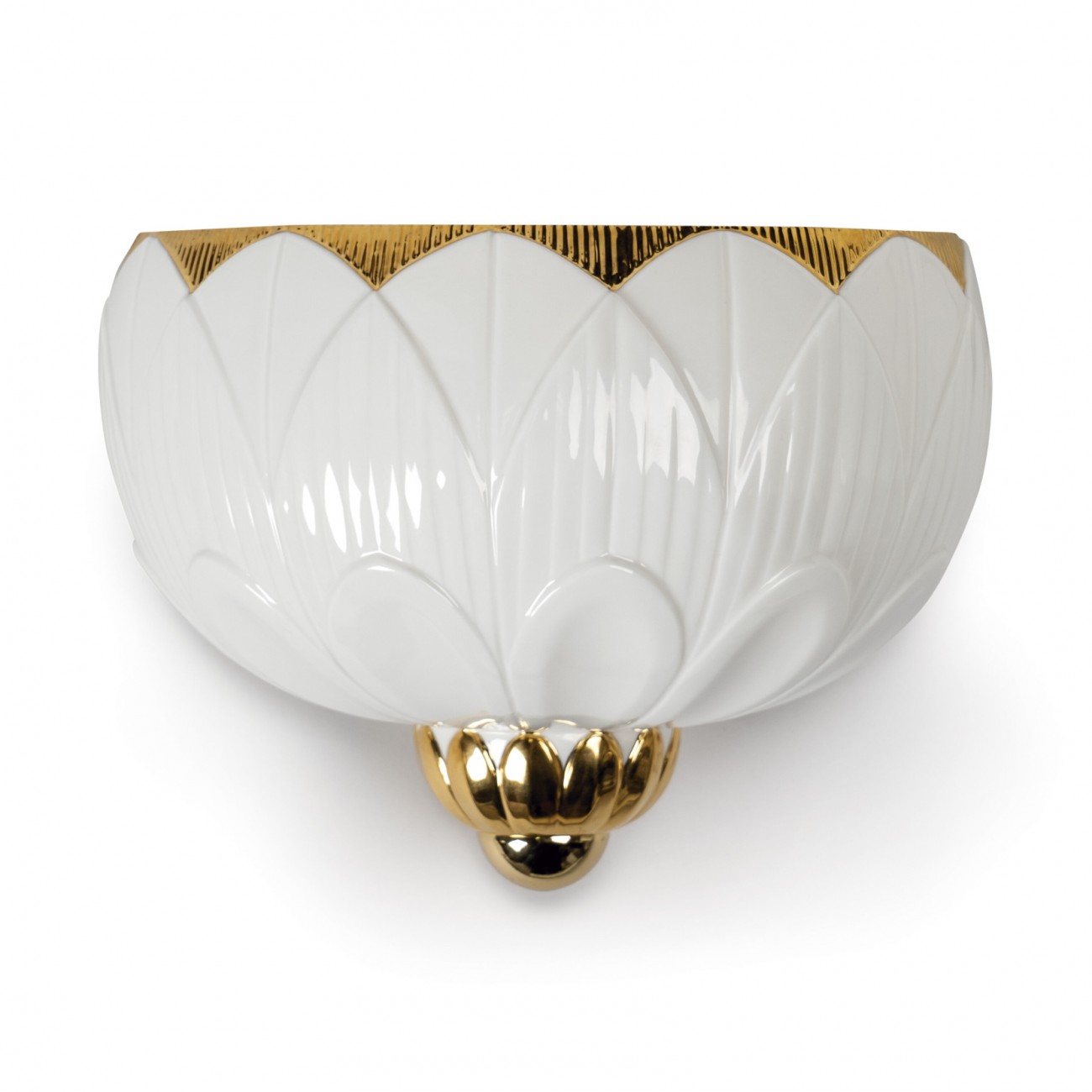 Lladró Ivy & Seed Bianco e oro Applique