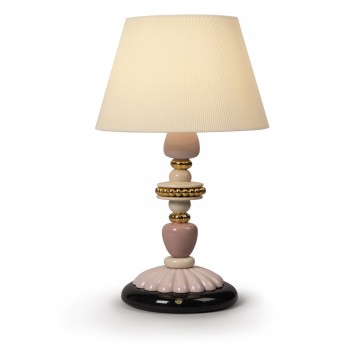 Lladró Firefly Pink and gold table lamp