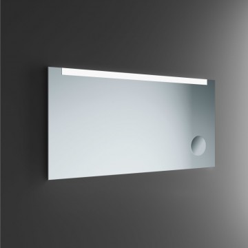 Lineabeta Speci Mirror with light from the front and magnifying mirror integrated