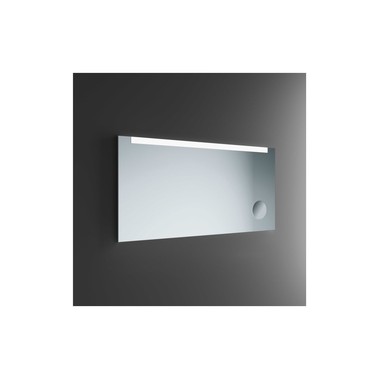 Lineabeta Speci Mirror with light from the front and magnifying mirror integrated