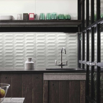 Ragno Tempera Bianco Struttura Trape 3D