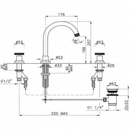 Officina Nicolazzi Batteria Lavabo scarico automatico
