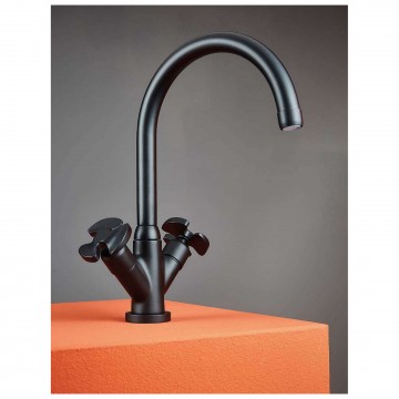 Officina Nicolazzi Elica Basin single-hole mixer swivel spout