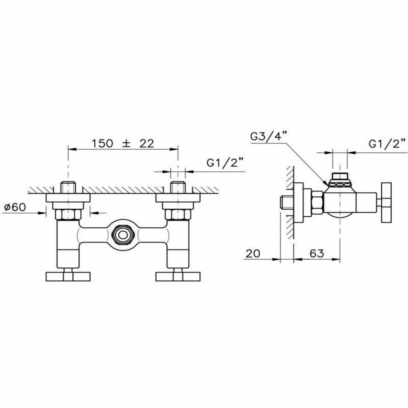 Officina Nicolazzi Monte Croce, Gruppo doccia esterno (senza flex e doccia)