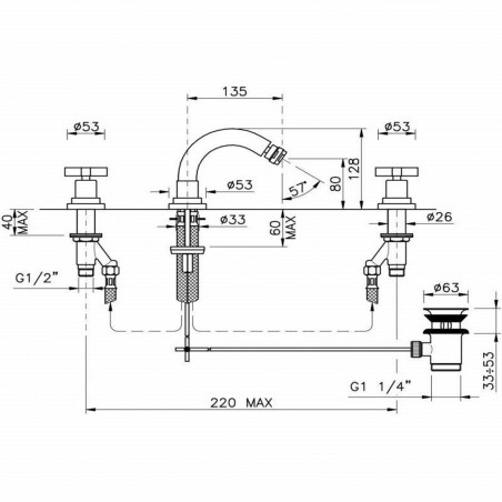 Officina Nicolazzi Monte Croce, Groupe extérior puor bidet