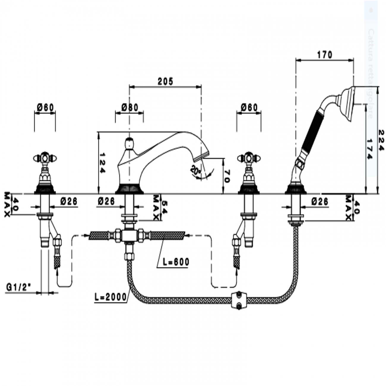 Officina Nicolazzi Impero, Groupe bord de la cuve 4 trous