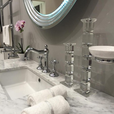 Officina Nicolazzi Half Dome Crystal Liberty, Battery washbasin automatic discharge