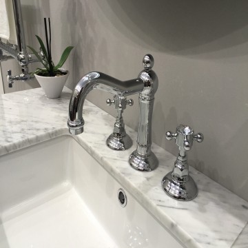 Officina Nicolazzi Half Dome Crystal Liberty, Batterie de lavabo à vidange automatique